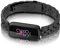 AireWiki Metall Armband Kompatibel mit Fitbit Luxe Watch Armband Edelstahl Für Herren Damen Ersatz mit Schnalle Elegant Uhrenarmband Für Fitbit Luxe (Schwarz)