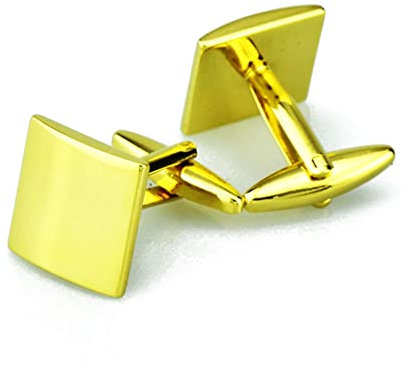 Whoiy Manschettenknöpfe Rosegold Gravur, Cufflinks Damen Vergoldet Manschettenknöpfe Quadrat für Männer Anzughemd