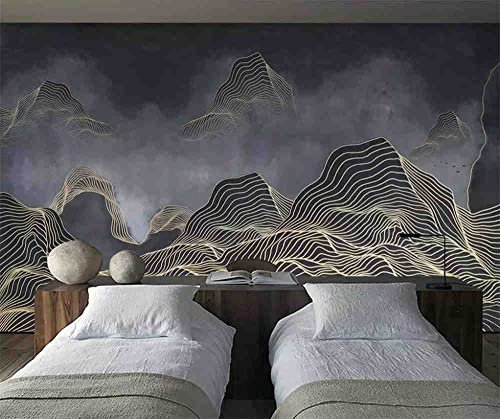 Benutzerdefinierte Tapete 3D Chinesische abstrakte Linien Stimmung Landschaft Hintergrund Wandmalereien 5d dekorative Tapete 8d