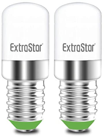 EXTRASTAR E14 Mini LED Bulbs, 1.8W SES Small Edison Screw Lightbulb, 6500K Cool Light Daylight Energy Saving Pygmy Lamp, 130LM, Non-Dimmable, Pack of 2