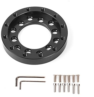 MUGE RACING Aluminium-Lenkrad-Adapterplatte für Logitech G25 G27, 70 mm, Schwarz