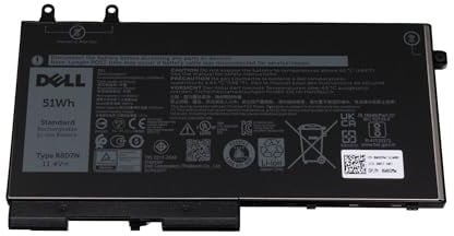 R8D7N Original Dell Batterie 51Wh 11,4V pour Precision 15 (3540), Latitude 14 (5400)