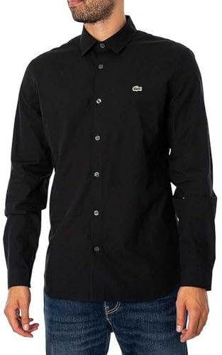 Lacoste Ch5620 Chemise Coupe Droite, Noir, 44 cm Hommes