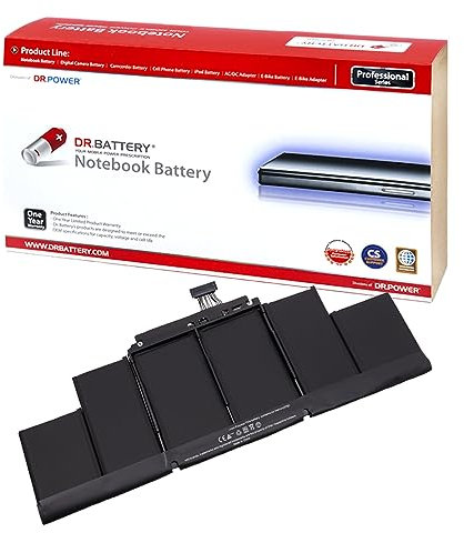 DR. BATTERY A1417 Laptop Battery Compatible with Apple MacBook Pro 15 inch Core i7 2012 Early 2013 Late 2013 Mid 2014 Mid 2015 Year A1398 [10.95V]