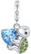 BEEUVIP Damen Schildkröte umarmt Herz Charm Anhänger für Armband 925 Sterling Silber Geburtsstein Charms Beads passend für Armband
