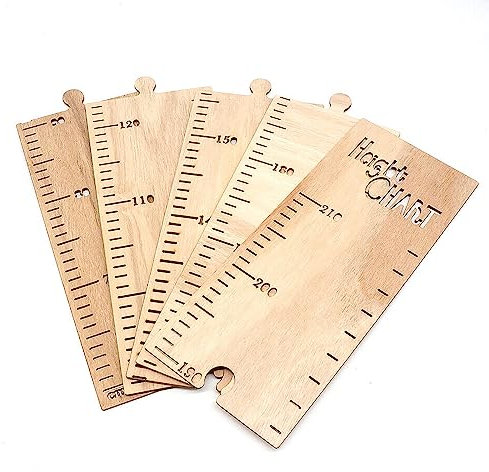 Holz Messlatte Kinder, Holz Messlatten für Baby Kleinkinderzimmer, DIY aufklebbares Spleißhöhenlineal, für Kinderzimmer, Spielzimmer,Wand Holz Dekoration