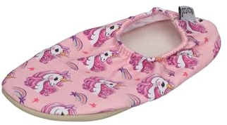 Slipstop Kinder Hausschuhe Badeschuhe IRIS Einhorn rosa