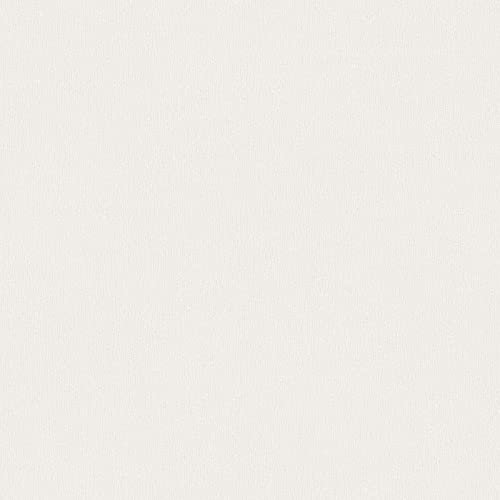 BRICOFLOR Papier peint salon blanc cassé Tapisserie chambre blanche intissée Papiers peints intissés unis pour couloir & bureau