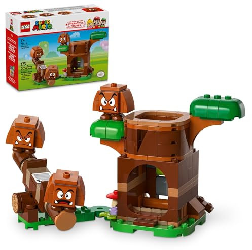 LEGO Super Mario Goombas' Spielplatz, Nintendo Super Mario Sammlerstücke für Kinder, baubare Wippe, Super Mario Spielzeug Spielset, 3 Figuren, Geschenk für Jungen, Mädchen und jeden Fan ab 7 Jahren,