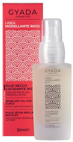GYADA COSMETICS, Trockenpolieröl, für lockiges und welliges Haar, -30% Frizz, +28% Glanz, +20% Sofortelastizität, geprüfte Wirksamkeit, nicht fettend, mit leichten und aktiven Pflanzenölen, 30 ml