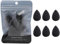 Lot de 6 mini éponges de maquillage noires pour fond de teint, poudre, correcteur et fard à paupières, visage