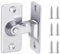 UBRAVE 90 Degree Door Lock Slide Gate Latch,Stainless Steel Angle Door Latch Buckle, Stainless Steel Brushed Finished,for Barn, Garden, Bathroom,Outdoor, Garage,Window,Sliding Door (Silver-1 Pack)