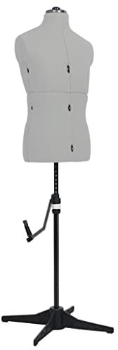 Wenjingqi-288492 Schneiderpuppe, verstellbar, für Herren, Grau, Größe 37-45