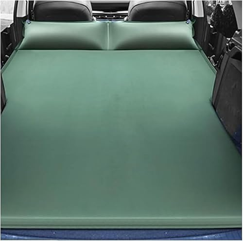 BTDLE Auto Matratze für Volvo S40 S60 S80 S90 XC40 XC60 XC90 C30 C70 V40 V60 V90,Auto-Rücksitz-Dickere Luftbett Auslaufsichere Auto Luftmatratze Schlafzubehör,A/Green