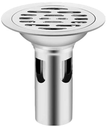 HWEIH Bodenablauf, 10 cm, Edelstahl-Bodenablauf, Duschwasserfilterabdeckung, geruchshemmend, Schwerkraft, doppelte Abdichtung, Abwasserkanal-Bodenablauf(Single long)