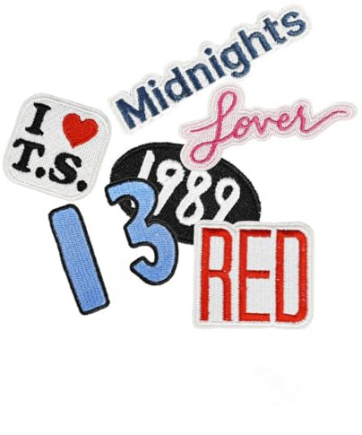 CGVG 7 PCS Bügelflicken Lässige Patches zum Aufbügeln Pop-Sängerin Bügelbilder DIY Aufnäher Flicken zum Aufbügeln Fan Dekorationen für Kleidung Jacken Hemden Jeans Taschen Hüte Rucksäcke