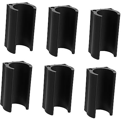 GALPADA 50 Stück Trampolinmatte Unterlage Pads ersatzteile für gartenmöbel tischbeinkappen Trampolin ersatzteil Chair Leg caps stuhlhussen Tischfüße mat Stuhlbeinabdeckungen Plastik Black