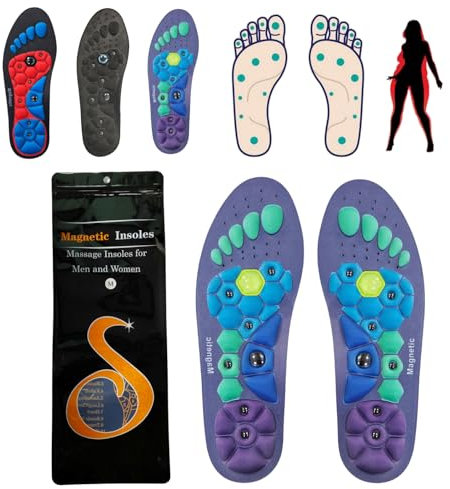 ReliveX Magnetische Einlegesohlen Orthopädische magnetische Einlagen mit Fußgewölbestütze Bequeme und atmungsaktive Einlagen für Männer und Frauen