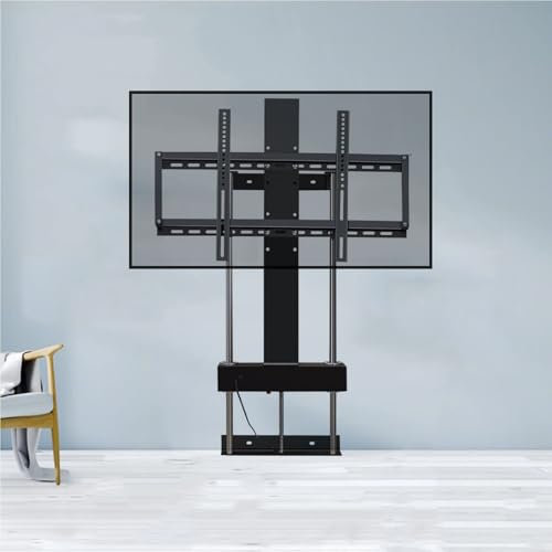 Soporte motorizado para TV - Soporte de Suelo para TV LCD, Teles con elevación automática, para TV de 37 a 75 Pulgadas, con Control Remoto, se Puede Ocultar en un Mueble o Instalar contra la Pared,