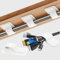 Kabelmanagement unter dem Schreibtisch, 【Haltert 15 Kabel】【Ultra-Haftung】 Kabelhalter Selbstklebend, Verstellbarer Langer Kabelbinder, Wiederverwendbarer Kabelclip-Versteck, 20 Paar, Weiß