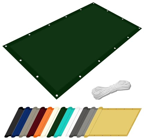 Sonnensegel Wasserdicht 0.5 x 1 m Uv-Schutz Wetterfest Garten Segel Wasserdicht Polyester Wasserabweisend für Garten Balkon Schwimmbad, Dunkelgrün