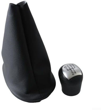 Yhenlovtt Conjunto de pomo de palanca de cambios para Renault Clio 2 1998 2005, manual de 5 velocidades para un mejor agarre y control (C)