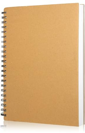 60 Blatt 120 Seiten A4 Skizzenbuch 160 g/m², Skizzenblock Hardcover, Spiralbindung, Dickes Papier, Zeichenblock zum Zeichnen, Illustrationen, Portraits, Ideal für Studenten und Hobbyzeichner