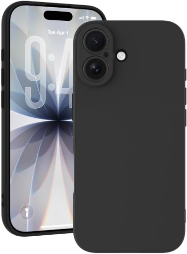 Qasyfanc Soft Silicone Case for iPhone 17 6.3-Inch, Black | Full Camera Protection, Anti-Scratch Microfiber Lining, Slim Soft Touch Shockproof Cover