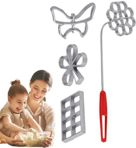 Bunuelos Mold – Set Of 4pcs Rosette Cookie Tools With Handle, Detachable Baking Molds, Kitchen Gadget Set, Fried Dumpling Shrimp Cake Waffle Molds | Versatile Bunuelos Mold For Home Dessert Pastry Use