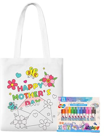 Sac de coloriage pour gribouillage – Sac fourre-tout professionnel de luxe en toile pour peindre avec un ensemble complet de stylos à peinture, accessoires, activités d'apprentissage de l'artisanat po