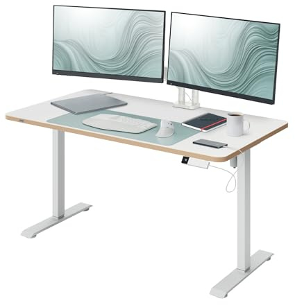 Leitz Ergo Compact Sitz-Steh-Schreibtisch elektrisch höhenverstellbar | 72-118cm, leiser Motor <50dB, Memory, USB-C/USB-A, Aufsteh-Erinnerung, 120x70cm, bis 60kg, fürs Homeoffice