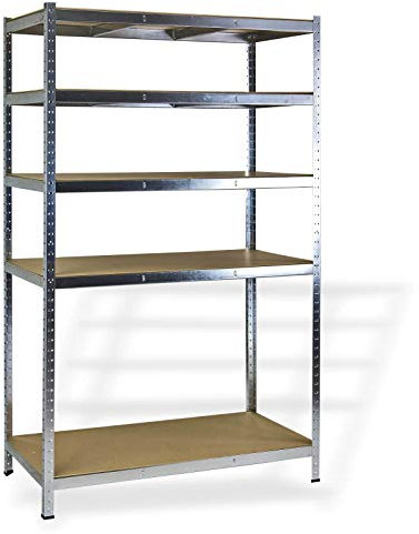 DEMA Steckregal Lagerregal Werkstattregal Kellerregal Regal 5 Böden 200x120x60 cm belastbar bis 875 kg