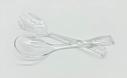 Kimmel Couverts à salade Cuillère de service Cuillère à salade 2 pièces en plastique variation Transparent