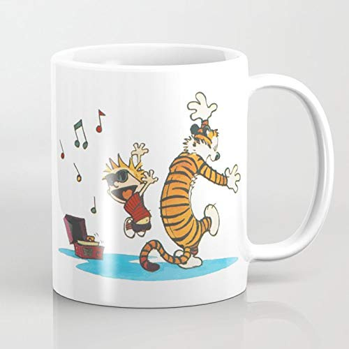 Calvin and Hobbes Dancing with Music 11 OZ Coffee Mug