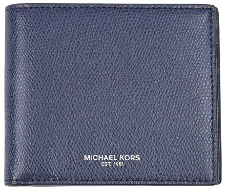Michael Kors Warren Men's Leather Billfold Wallet (Navy)