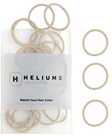 HELIUMS kleine Haargummis – Hellblond – 2,5cm Mini Haargummis für feines Haar, Kinder, Damen, Herren – für Pferdeschwanz, dünne Zöpfe, Hochsteckfrisur, Dreads, Braids – neutrale Farben – 48 Stück