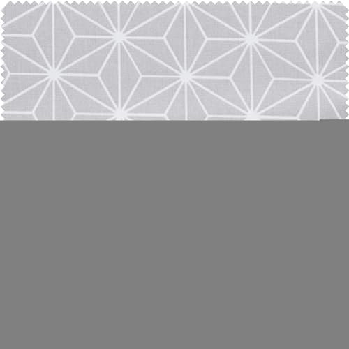 VBS Marktplatz Baumwoll-Stoff Geometrischer Stern Polyester beschichtet 145 cm breit Motiv 6.5 cm Ökotex 100 Ganzjährig Pflegeleicht 40°C 100% Baumwolle Grau
