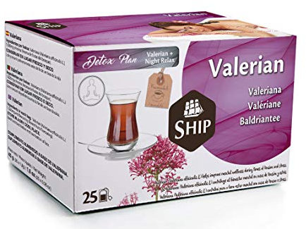 'Ship - Infusión de Valeriana - Caja de 25 Unidades - Efecto Relajante Muscular, Alivia las Molestias Menstruales y Contribuye al Bienestar Mental - Infusiones y Tés