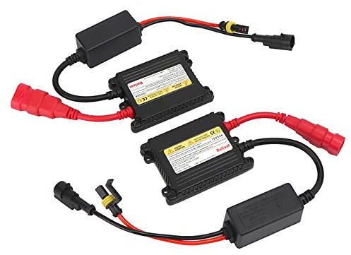 2Pcs 12V 55W Xenon-Lampe Digital Ballast Conversion Kit, Vorschaltgerät 55W, Aluminiumgehäuse für Vorschaltgeräte für Auto, Motorrad, Elektro, Auto