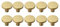 10PCS Large Brushed Brass Gold Handles Round Cabinet Knob for Kitchen Cupboards Door Cabinet Drawer