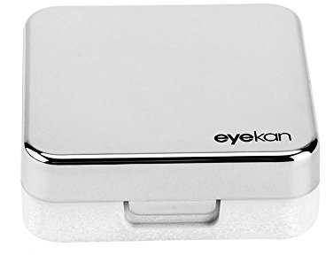 Uxsiya Mini Contact Lens Case Portable Contact Lens Container for Contact Lenses and Travel (Silver)