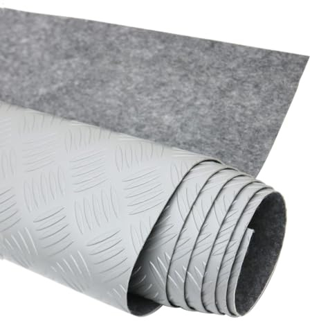 Antirutschmatte Gumimatte Bodenbelag Riffelblech Optik 100 x 200 cm Grau