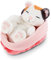NICI Chat en Peluche dans Son Panier Rouge-Rose 16 cm - Sleeping Kitties Peluches Chatons douillettes pour Filles, garçons et bébés - Doudous Chats pour Jouer, à câliner et Dormir
