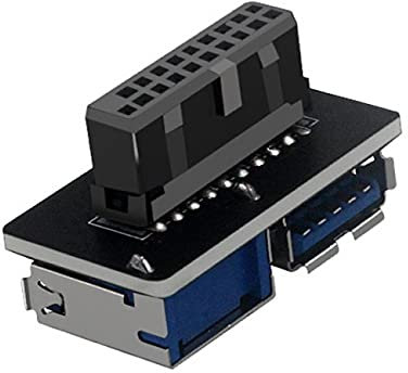 NFHK Dual USB 3.0 A Typ Buchse auf Motherboard 20/19 Pin Box Header Slot Adapter PCBA Flat Type