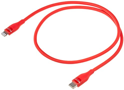 Delock Daten- und Ladekabel USB Type-C™ zu Lightning™ rot 0,5 m MFi