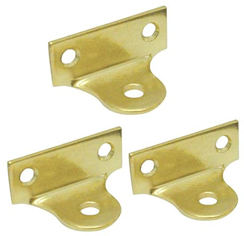 Lot de 6 supports de fixation en forme de L en laiton - Angle droit pour miroirs, cadres ou décoration murale