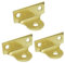 Lot de 6 supports de fixation en forme de L en laiton - Angle droit pour miroirs, cadres ou décoration murale