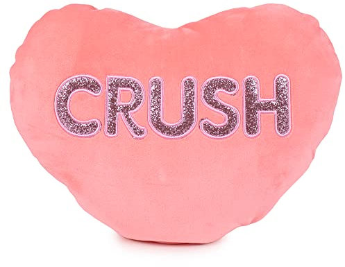 Famosa Softies - Peluche Hello Pillow Love Edition, Color Rosa, Cojín con Forma de corazón y Letras Love Bordadas, blandito y Suave, para Regalar San Valentín, Cumpleaños y Aniversario, (760022727)
