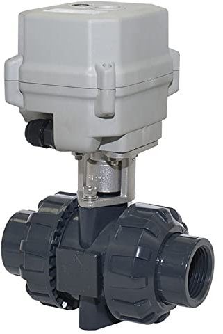 1 Zoll DN25 AC110~230V 2-wege Fünf Draht Steuerung Normalerweise geschlossen PVC Motorisches Kugelhahn Mit Manueller Funktion