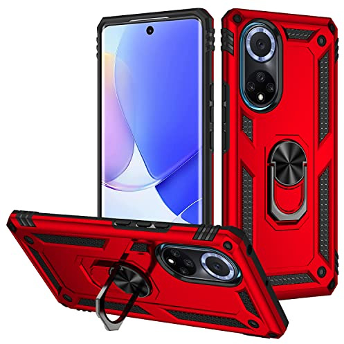 BestST Schutzhülle für Huawei Nova 9/Honor 50, + HD Hartglas, Schutzhülle, stoßfest, langlebig, robust, 2-in-1, Hybrid, PC, TPU, Telefonhülle, für Huawei Nova 9/Honor 50, Rot